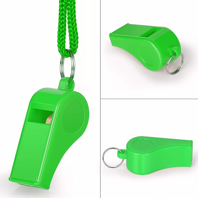 Whistle with Lanyard and Mouth Grip, Super Loud Sports Whistles, Perfect for Coaches, Referees, Emergency, Lifeguard, Survival, Outdoor