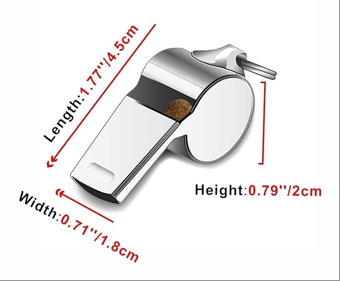 Whistle for Coaches, Metal Whistles for Adults with Lanyard, Loud Sport Whistle for Referee Teacher Police Soccer Gym