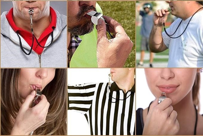 Stainless Steel Whistles with Lanyard Lifeguard Whistle Referee Whistle Metal Whistle Sports Whistle Coaches Whistle
