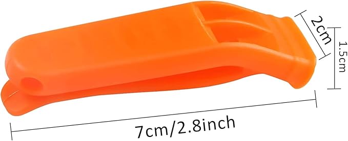 20 Pcs Emergency Safety Whistle Plastic Whistles Set with Lanyard