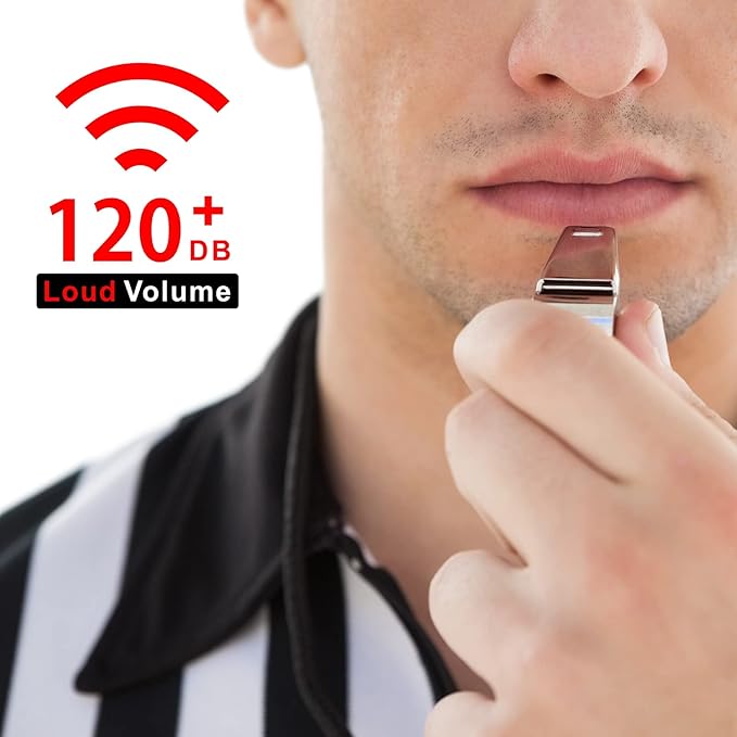 Whistle for Coaches, Metal Whistles for Adults with Lanyard, Loud Sport Whistle for Referee Teacher Police Soccer Gym