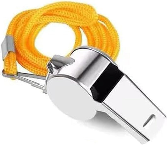 Whistles, Stainless Steel Sports Loud Crisp Sound Whistles with Lanyard,Whistles Great for Referees, Coaches