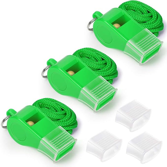 Whistle with Lanyard and Mouth Grip, Super Loud Sports Whistles, Perfect for Coaches, Referees, Emergency, Lifeguard, Survival, Outdoor